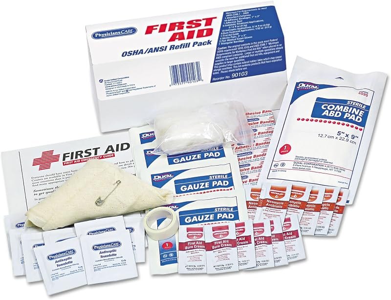 Acme 90103, Acme ANSI First Aid Refill Kit, ACM90103, ACM 90103 — Water storage and first-aid refills. for water