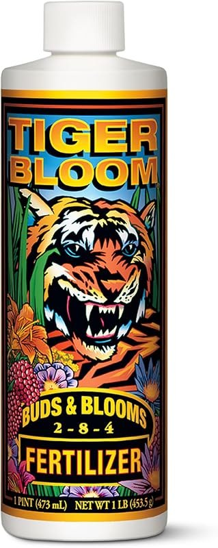 FoxFarm Tiger Bloom Liquid Plant Food - Phosphorus Fertilizer for Buds, Blooms & Flowering - Supports Soil &