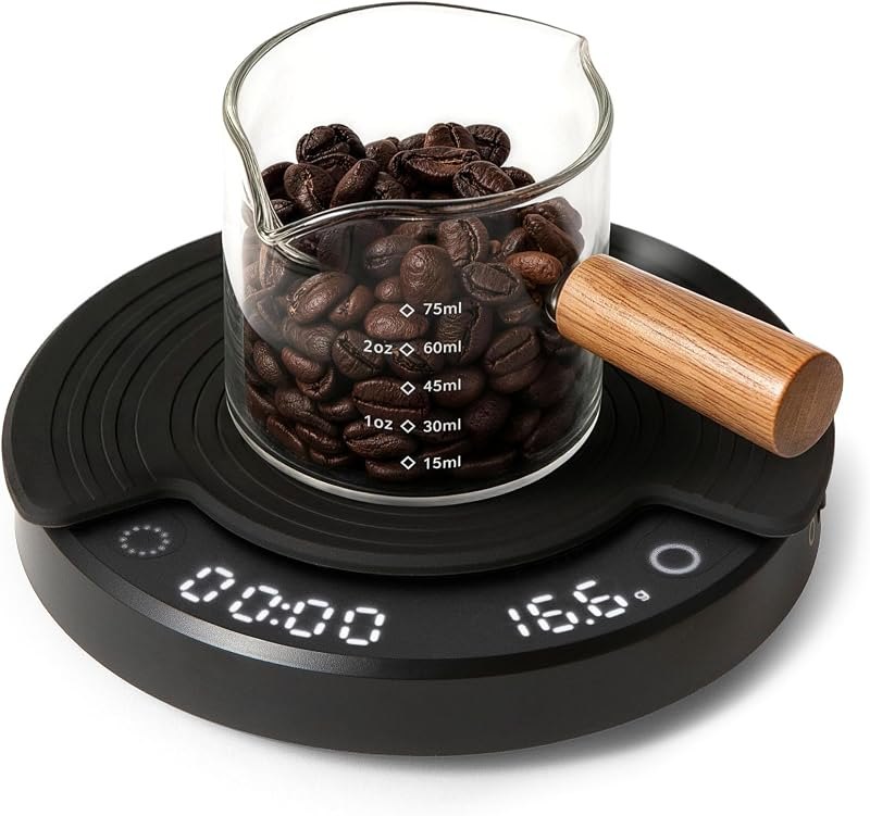 OutIn Claro Portable Coffee Scale, Timer Function, Rechargeable