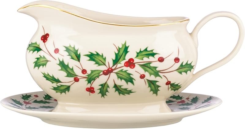 Lenox Holiday Porcelain Christmas Gravy Boat with Stand, 16oz — best thanksgiving gravy boat for thanksgiving gravy boat