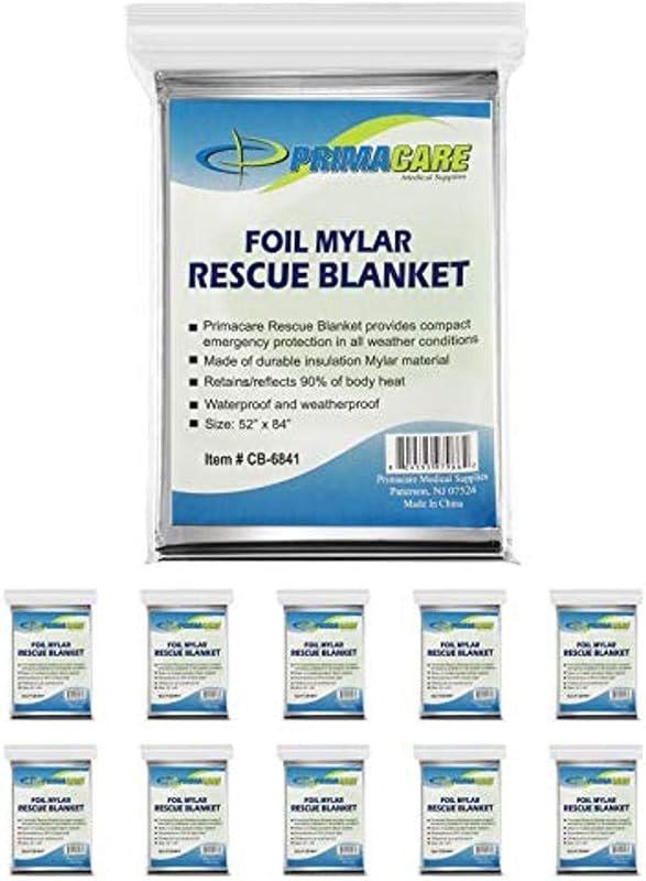 Primacare HB-10 Emergency Mylar Thermal Blankets — best emergency mylar blanket for emergency mylar blanket