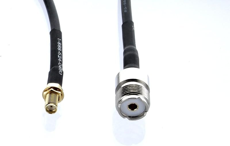 MPD Digital I RG58 Coaxial Cable I SMA Female to SO239 Female Connectors I Low Loss I CB Ham Radio, Hotspot WiFi