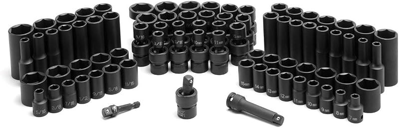 Grey Pneumatic 1281 3/8 Drive 81pc Complete Impact Socket Set CHROME — Hand tools and garage bits worth buy for hand