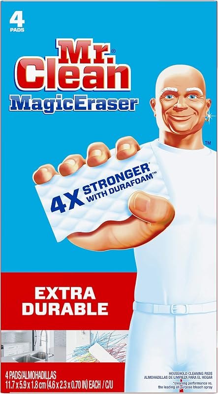 Mr. Clean Magic Eraser Sponge, All Purpose Cleaner, Cleaning Scrubber, Wall Cleaner, Sneaker Cleaner, Kitchen