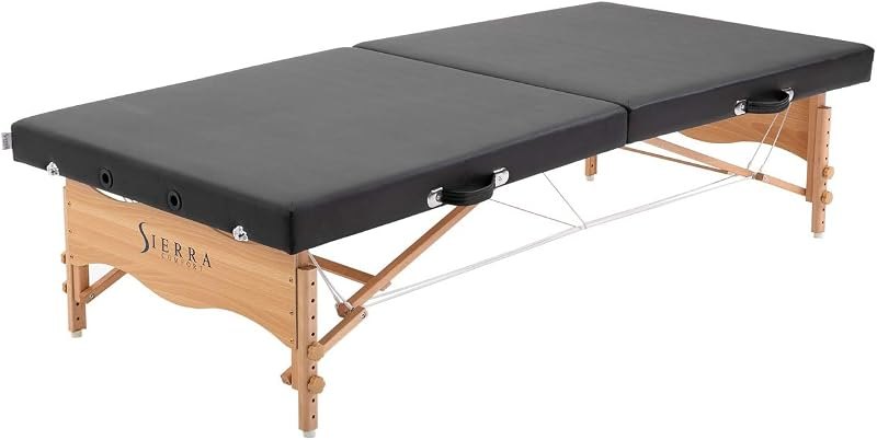Sierra Comfort Low-Level Portable Massage Table, SC-1004 (Black) — best massage floor stand for massage floor stand