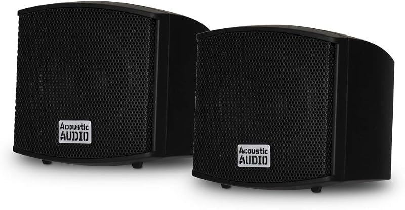 Acoustic Audio AA321B Mountable Indoor Speakers 400 Watts Black Bookshelf Pair — best audio speakers worth the money