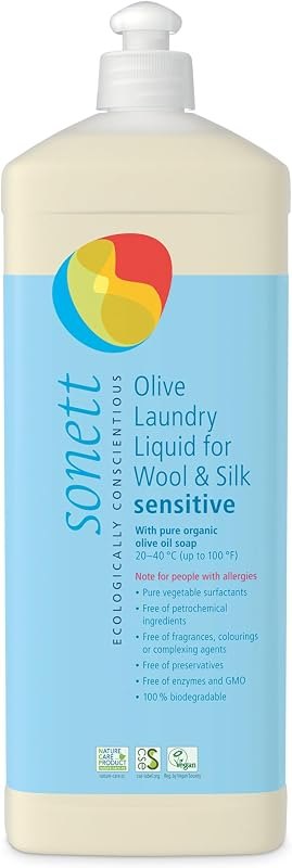 Sonett Silk & Wool Laundry Detergent Liquid Sensistive - 34 Fl oz (1-Pack) — laundry wool wash for laundry wool wash