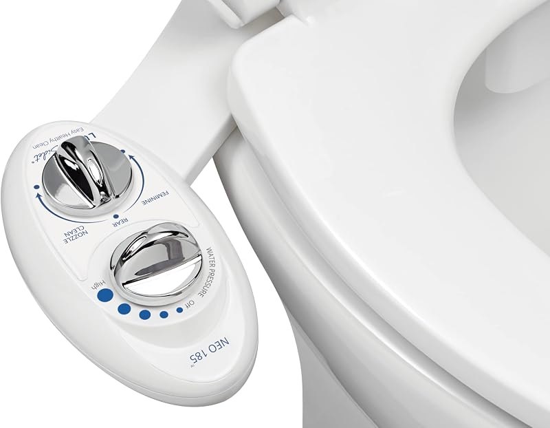LUXE Bidet NEO 185 - Bidet Attachment for Toilet Seat, White
