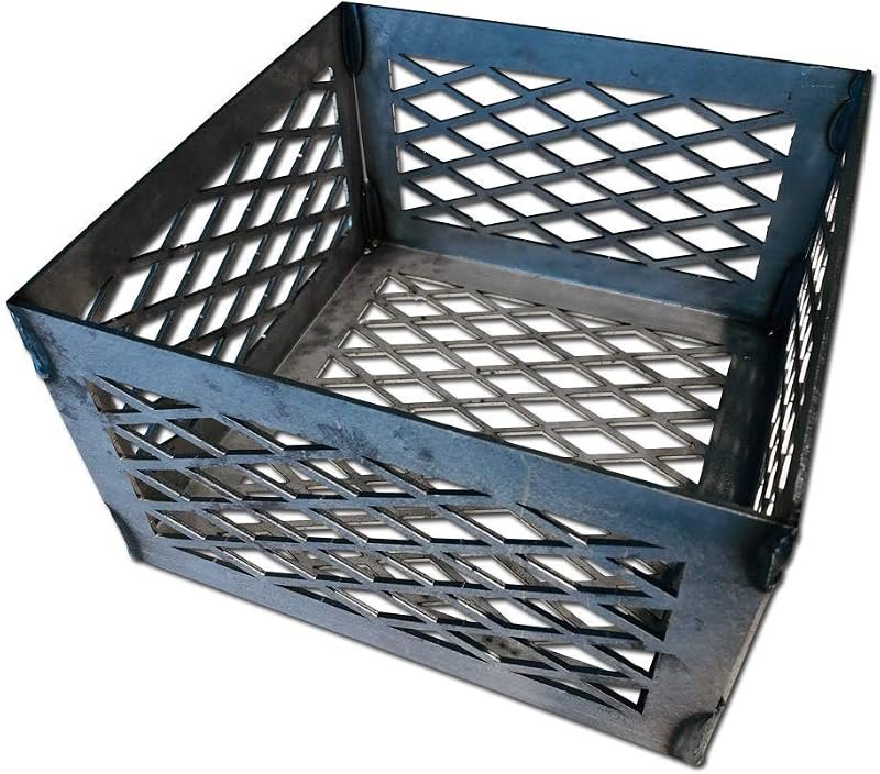 Charcoal Basket 10 x 10 x 6 - Vertical Horizontal Offset BBQ Smoker Coal (firebox) Y — bbq smoker box amazon for bbq