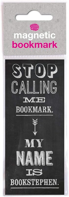 Brainbox Candy Funny Humorous 'BookStephen' Novelty Magnetic Bookmark — book page holders for book page holders
