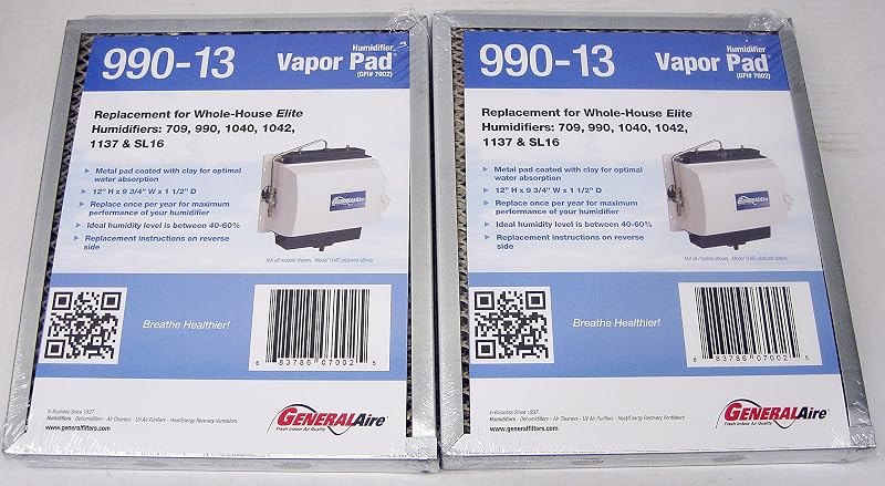 2-pack General Generalaire Humidifier 990-13 Water Pad (View amazon detail page) — Filters, vents, and humidifier