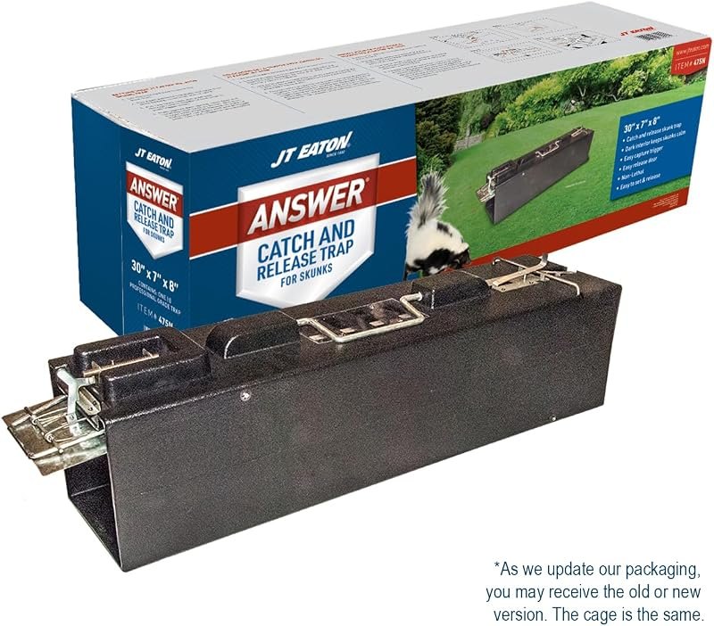 JT Eaton Answer Humane Live Catch & Release Skunk Trap, Wire Cage — Traps and baits that follow the line for traps