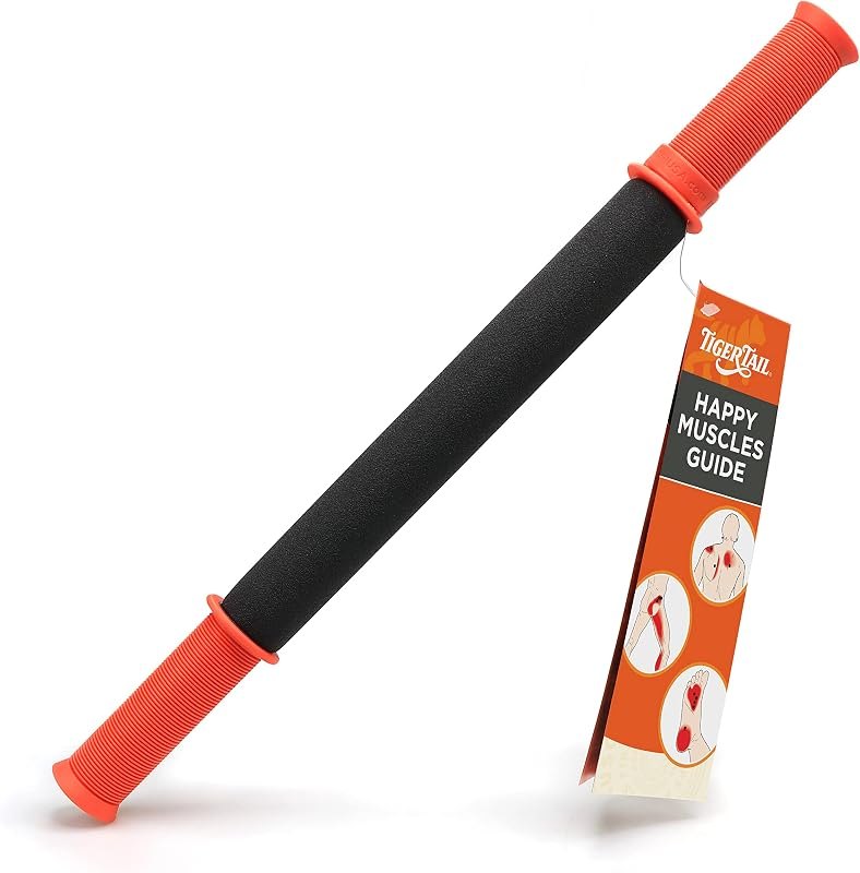 Tiger Tail 18in Massage Stick Portable Roller, Handheld, Deep Tissue Foam Roller, Body Massage and Myofascial Release