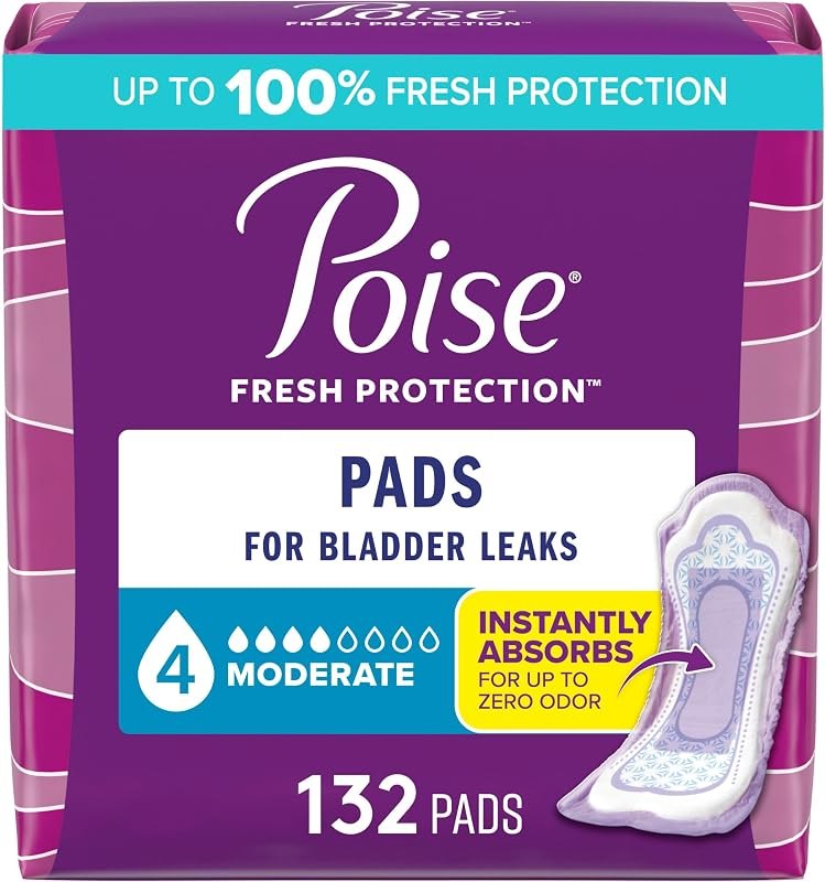 Incontinence Pads for Women, 4 Drop, 132 ct — Adult Bladder Control Pads amp; Line for adult bladder control pads