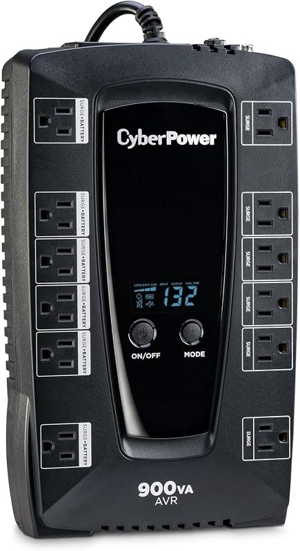 CyberPower AVRG900LCD Intelligent LCD UPS Battery Backup — desktop battery backup for desktop battery backup