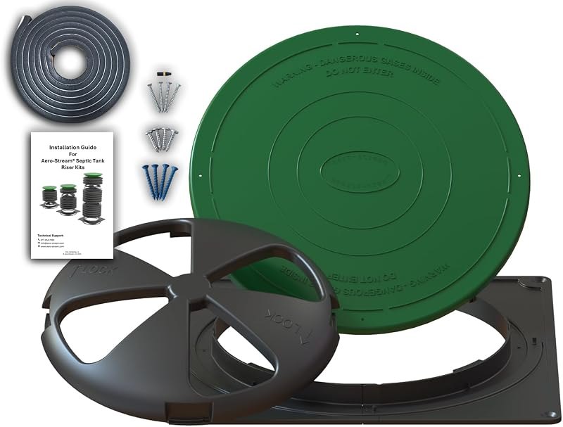 Aero-Stream Septic Tank Riser Kit without Pipe — septic riser lid for septic riser lid