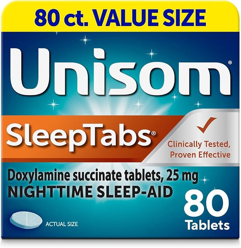 Unisom SleepTabs, Nighttime Sleep-aid, Doxylamine Succinate, 80 Tablets — Products to assist with care for agi for