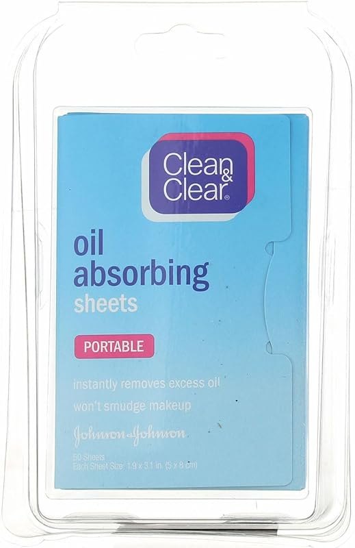 Clean and Clear Oil Absorbing Sheets, 50 Count (Pack of 10) — oil blotting papers for oil blotting papers