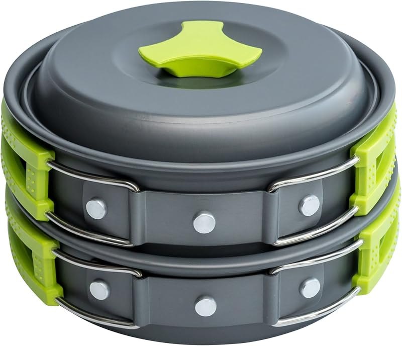 MalloMe Camping Cookware Mess Kit for Backpacking Gear — best Camping, hiking, and backyard g for camping hiking