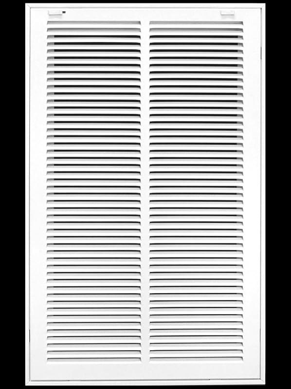 HVAC Premium 14 x 25 Duct opening Steel Return Air Filter Grille, for 1-inch Filter, Fixed Hinged Door, Flat stamped