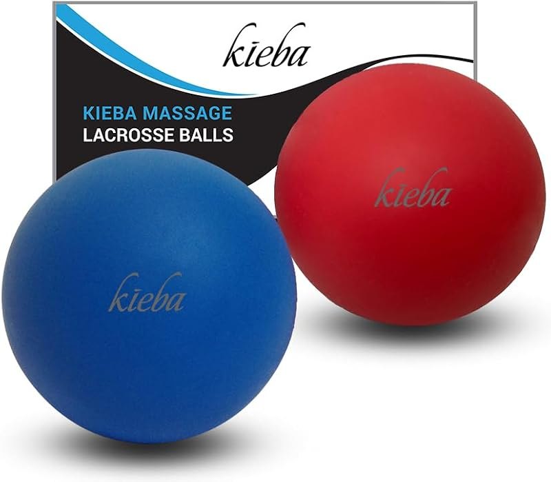 Massage Lacrosse Balls for Myofascial Release, Trigger Point Therapy, Muscle Knots, and Yoga Therapy. Set of 2 Firm
