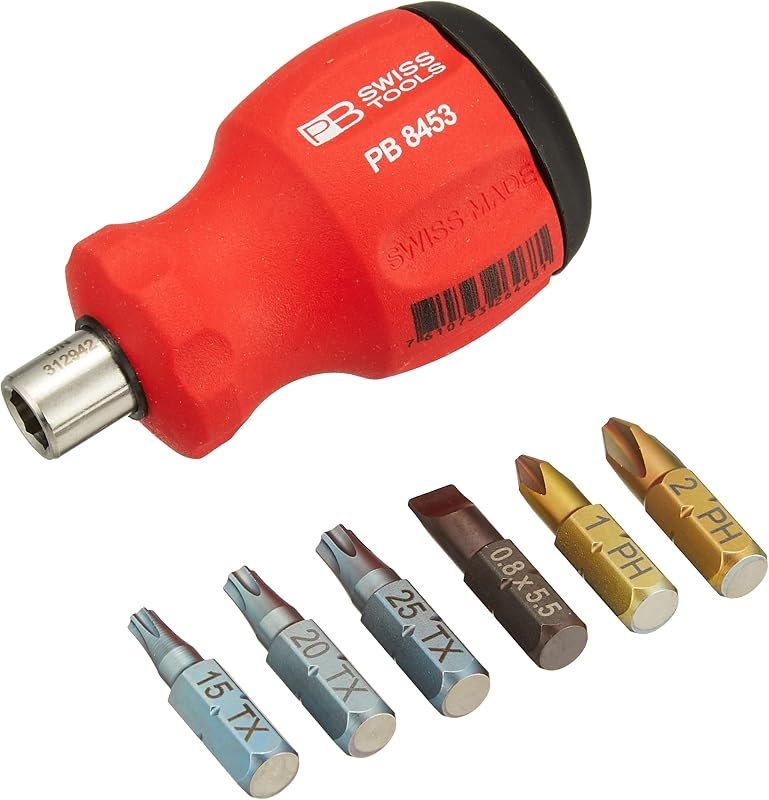 PB Swiss Tools PB 8453 Multi-bit Combination Screwdriver - Manual Screwdrivers & Sets (Red) — driver for home tool kit