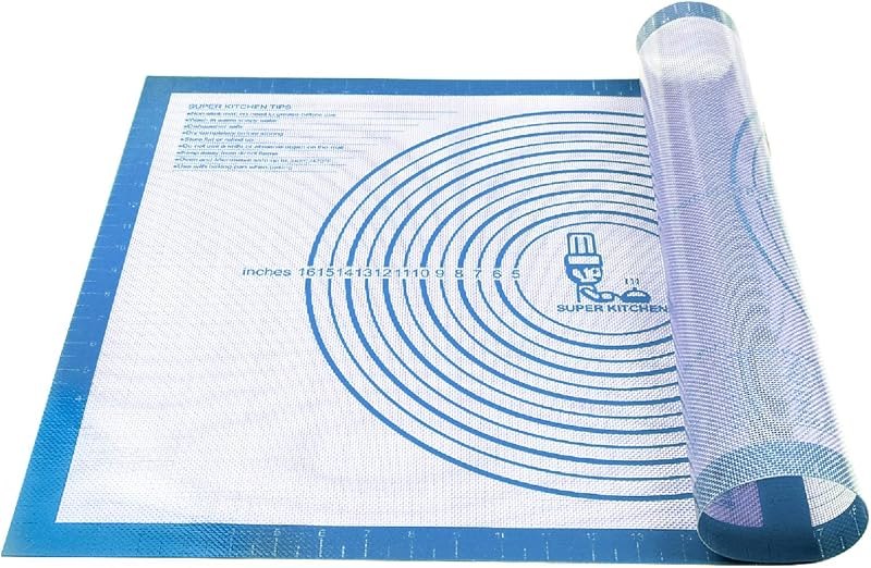 Nonstick Silicone Pastry Mat Extra Large with Measurements Dough Baking Mat — perforated baking mat for silicone