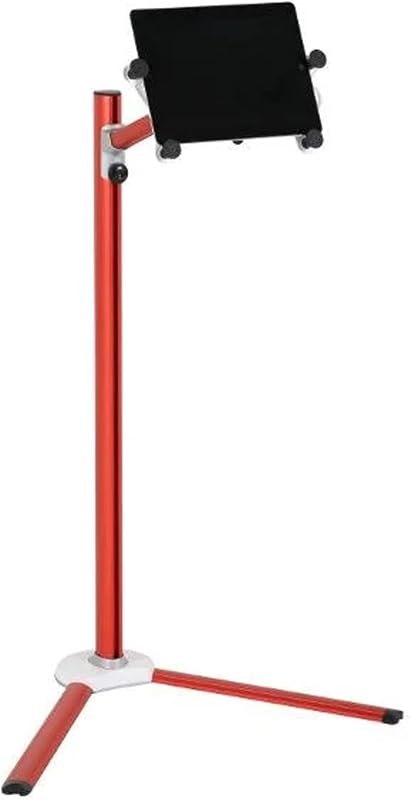 M&T Displays Red Adjustable Floor Standing Tablet Holder — drawing floor stand for drawing floor stand