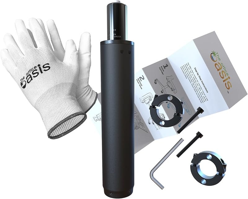 Office Chair Cylinder Replacement with Removal Tool (As Seen On PBS) - Heavy Duty Pneumatic Gas Lift Piston for Desk