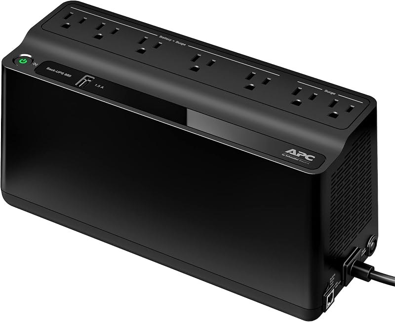 BE600M1 UPS Battery Backup & Surge Protector for Computer, Router, NAS — sine wave battery backup amazon for sine wave