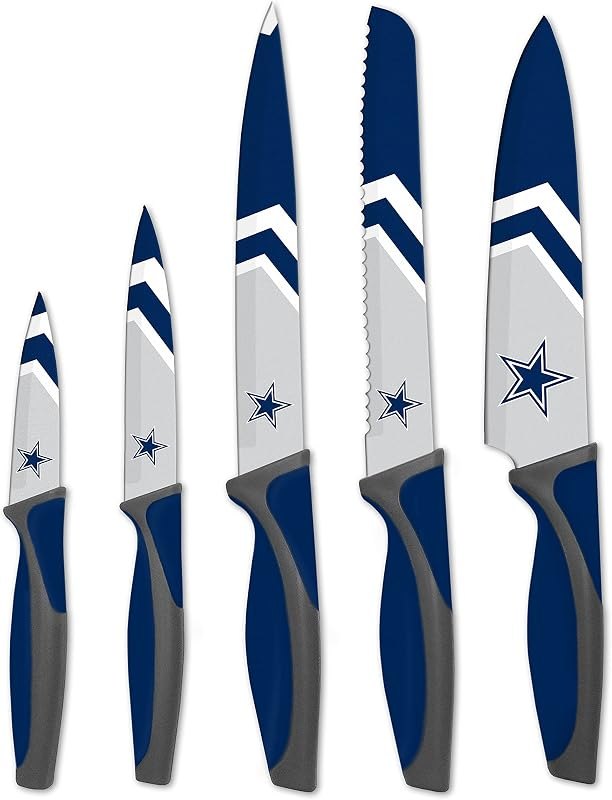 The Sports Vault NFL Dallas Cowboys 5-Piece Kitchen Knife Set — best kitchen knives for kitchen knives