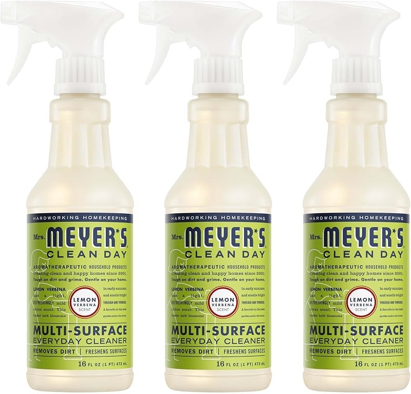 MRS. MEYER'S CLEAN DAY Cleaner Spray, Lemon Verbena, 16 fl oz, 3 Pack — Chemicals and home supplies that ear for