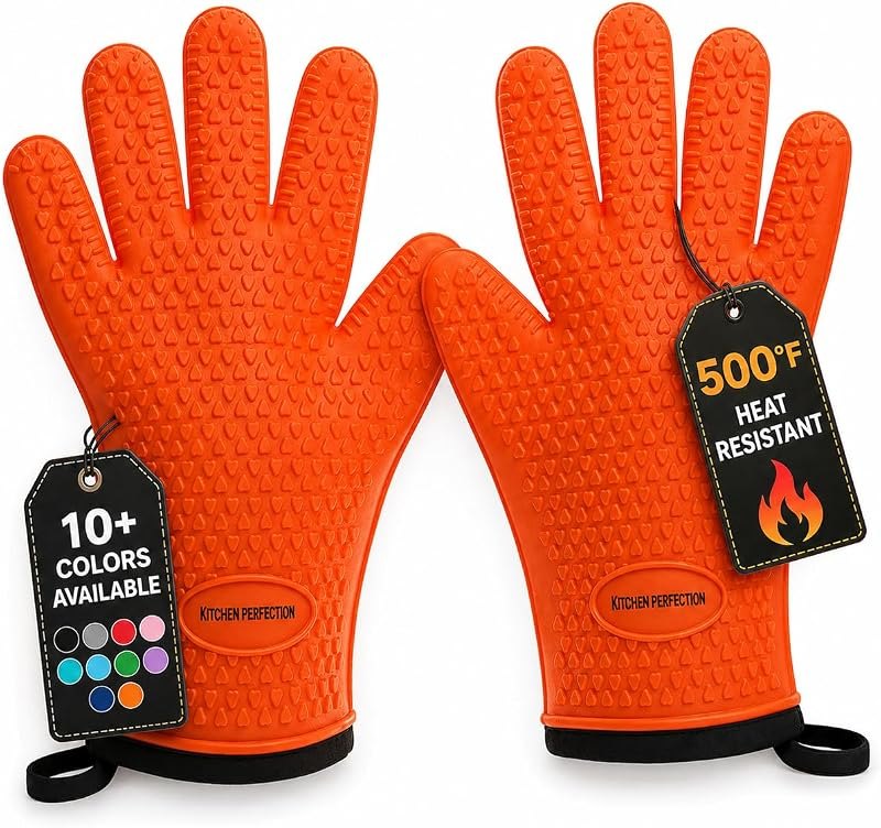 KITCHEN PERFECTION Smoker BBQ Grill Gloves -High Heat Resistant Oven Mitts — best bbq meat claws for bbq meat claws