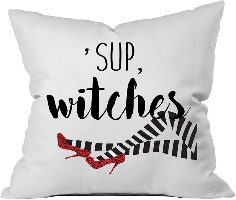 Oh, Susannah Witches Halloween Throw Pillow Case Covers Fit 18x18 Insert Packaged in Gift Box Ideal for Halloween