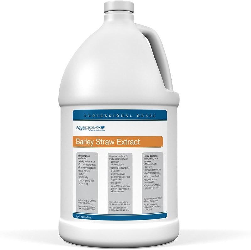 Aquascape PRO Contractor Grade Barley Straw Extract for Pond Water Maintenance, Liquid, 1-gallon — barley straw pond