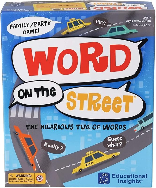 Educational Insights Word on the Street - Family Board Games for Kids and Adults, Fast Word Games for Kids 10 and up
