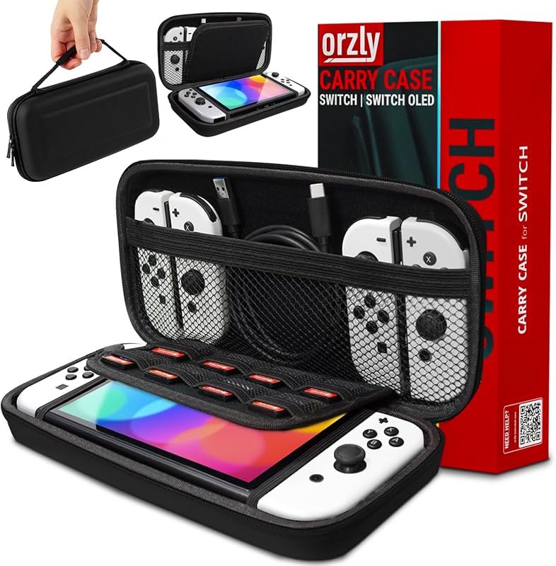 Orzly Carrying Case for Nintendo Switch 1 with Screen Padding (2017-2025) — nintendo Switch carrying case for nintendo