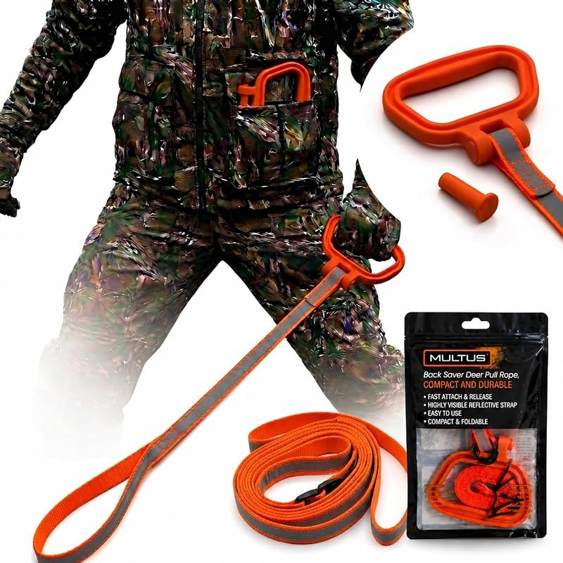 MULTUS Deer Drag Rope & Strap - Heavy Duty Deer Puller for Hunting - Unique Gifts for Hunters, Dad, Men Who Have
