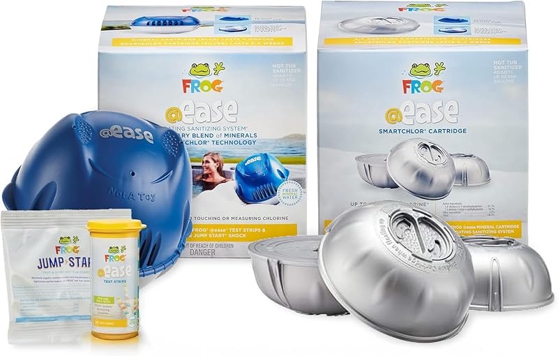 FROG @Ease Floating System for Hot Tubs - Quick & Easy Self-Regulating Hot Tub Sanitizer - Hot Tub Maintenance System