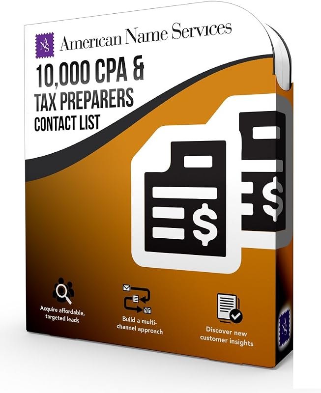 ANS 10,000 CPA and Tax Preparer Contact Mailing List — Financial software applications and for financial software