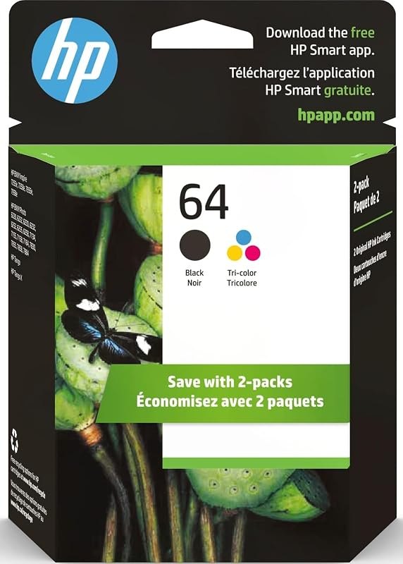 HP 64 Black & Tri-Color Ink Cartridges Printers (Combo Pack) — Printers that skip ink subscriptions for printers skip