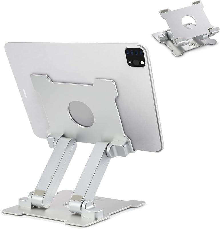 KABCON Quality Tablet Stand,Adjustable Foldable Eye-Level Aluminum Solid Up to 15-in Tablets Holder for Microsoft