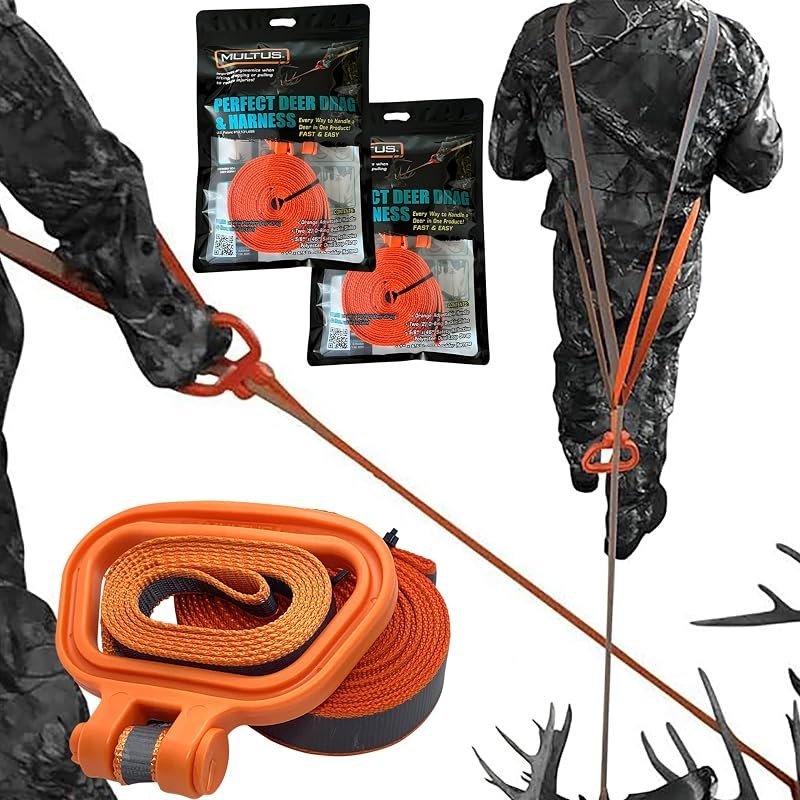 MULTUS Deer Drag & Harness; Every Way to Drag a Deer in ONE Product Fast & Easy! Hunting Gear — best hunting drags for