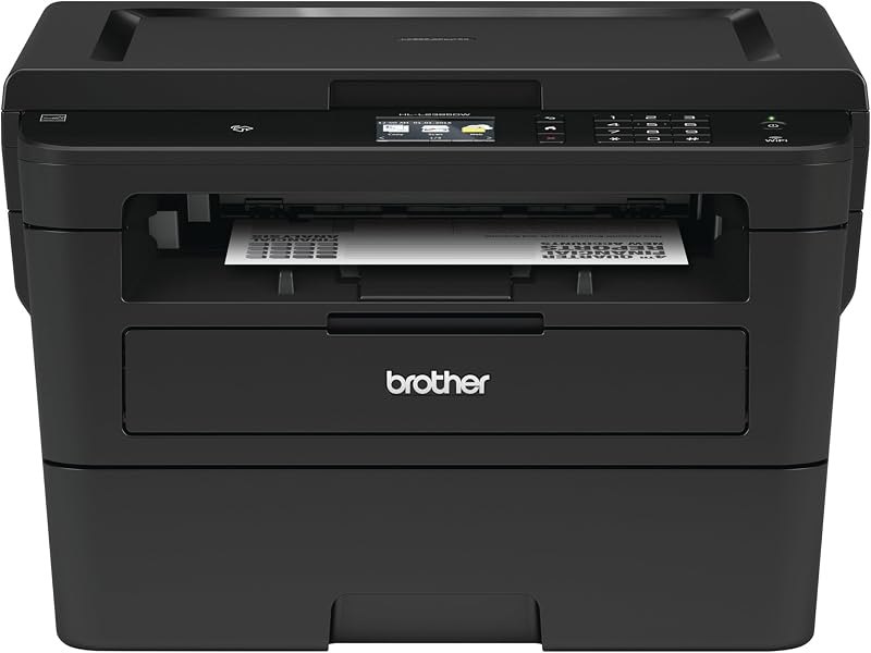 Compact Monochrome Laser Printer, HLL2395DW, Flatbed Copy & Scan, Wireless Printing, NFC with Refresh Subscription