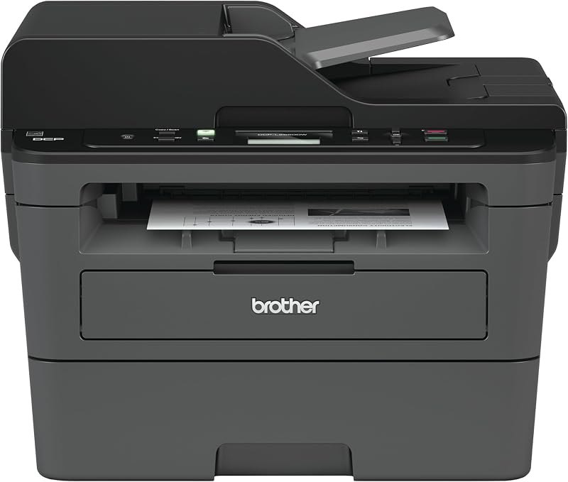 Monochrome Laser Printer, Compact Multifunction Printer and Copier, DCPL2550DW, Includes 4 Month Refresh Subscription