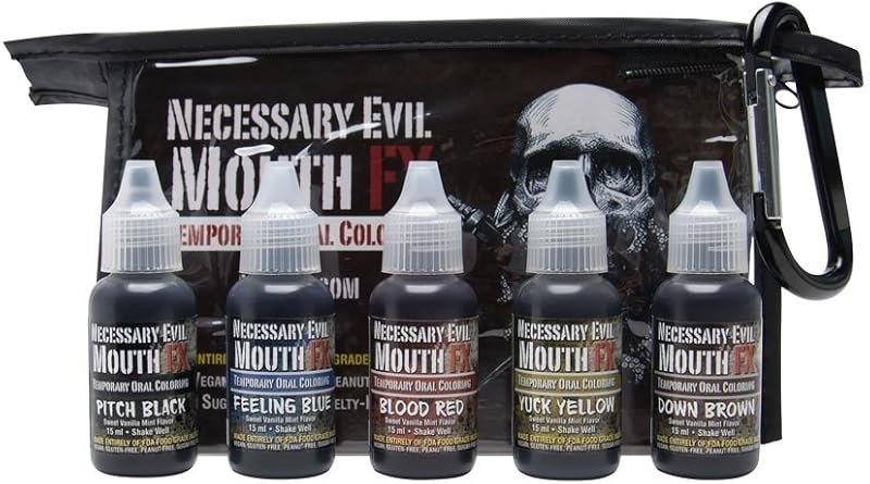Premiere Products Inc. PPI Mouth FX Kit - Great for oral coloring and Special Effects, 5 Different Colors, Vanilla