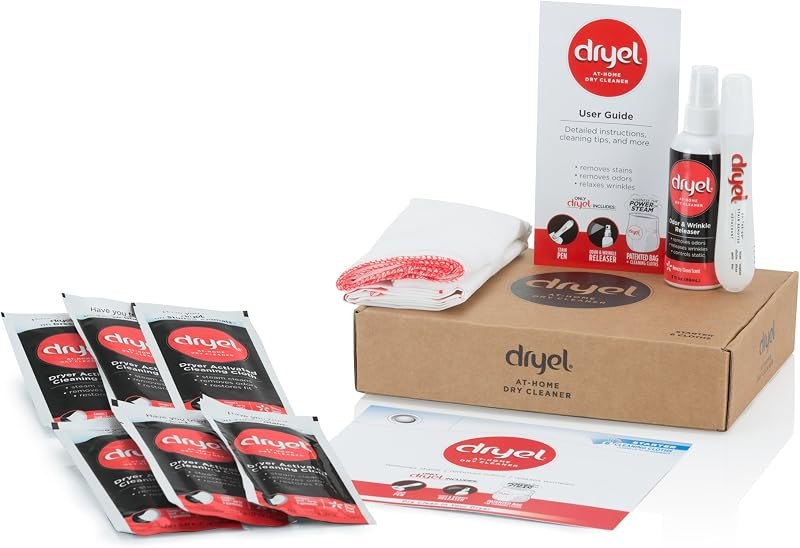 dryel At-Home Dry Cleaner Starter Kit, Gentle Laundry Care for Special Fabrics and Dry-Clean-Only Clothes, 6 Loads —