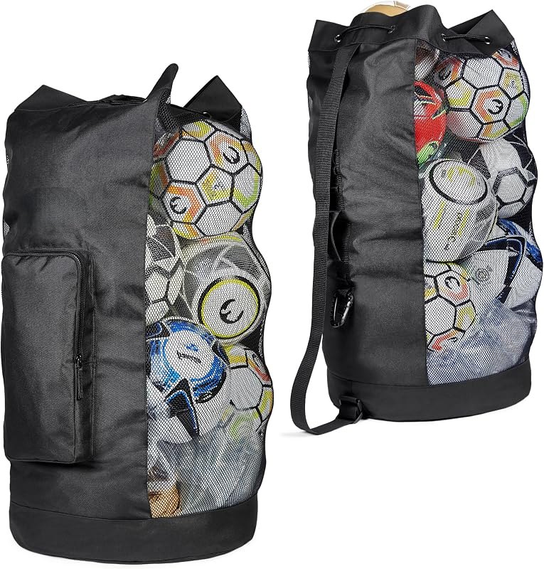 XL Mesh Ball Bag for Soccer & Sports, Adjustable Shoulder Strap — Items from Amazon Haul, Amazon's ver for items haul