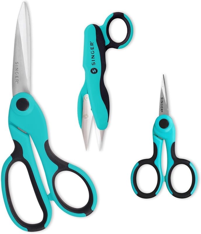 SINGER ProSeries™ Sewing Scissors Bundle, Fabric, Detail & Snips, 3 Count — sewing thread snips for seam ripper