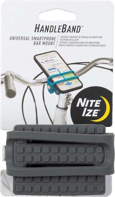 Nite Ize HandleBand Universal Smartphone Bike Handlebar Mount, Charcoal — phone mount bike for phone mount bike
